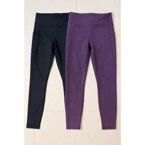 Lululemon Leggings Bundle – Size 10 (Black + Purple Speckle)